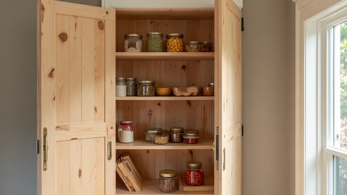 Drzwi do spiżarni z płyty meblowej