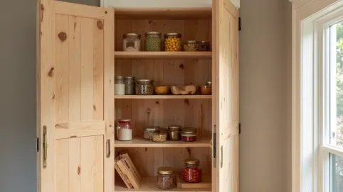 Drzwi do spiżarni z płyty meblowej