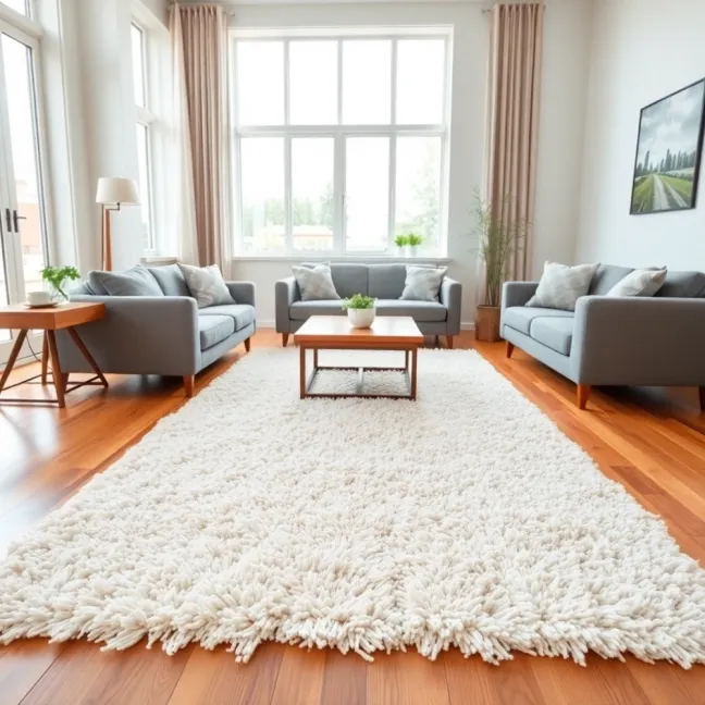 Jaki dywan do szarej kanapy i brązowych mebli