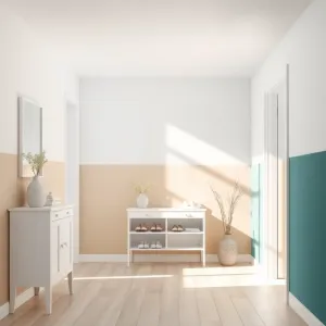 Jaki kolor ścian do białych mebli w przedpokoju