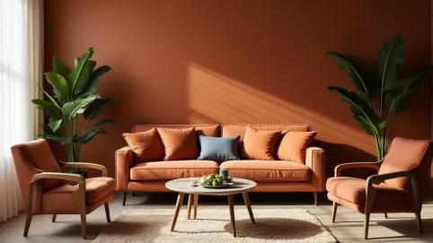 Jaki kolor ścian do brązowych mebli w salonie
