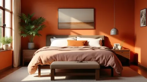 Jaki kolor ścian do brązowych mebli w sypialni