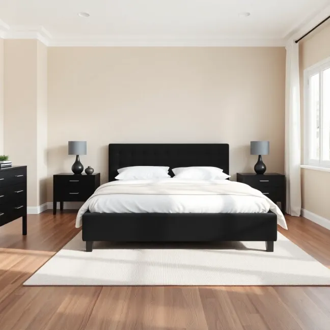 Jaki kolor ścian do czarnych mebli w sypialni