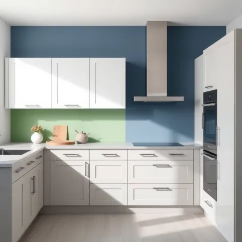 Jaki kolor ścian do jasno szarych mebli kuchennych