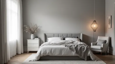 Jaki kolor ścian do szarych mebli w sypialni