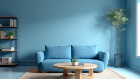 niebieskie ściany jakie meble
