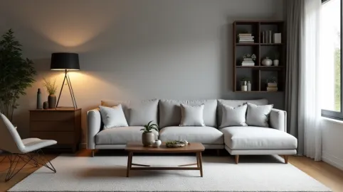 szara kanapa jakie meble