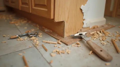 Wymiana paneli pod meblami kuchennymi