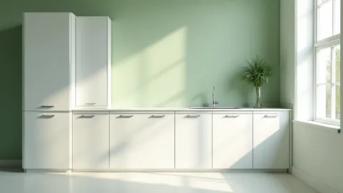 Wysoki połysk jaki kolor ścian do białych mebli w kuchni