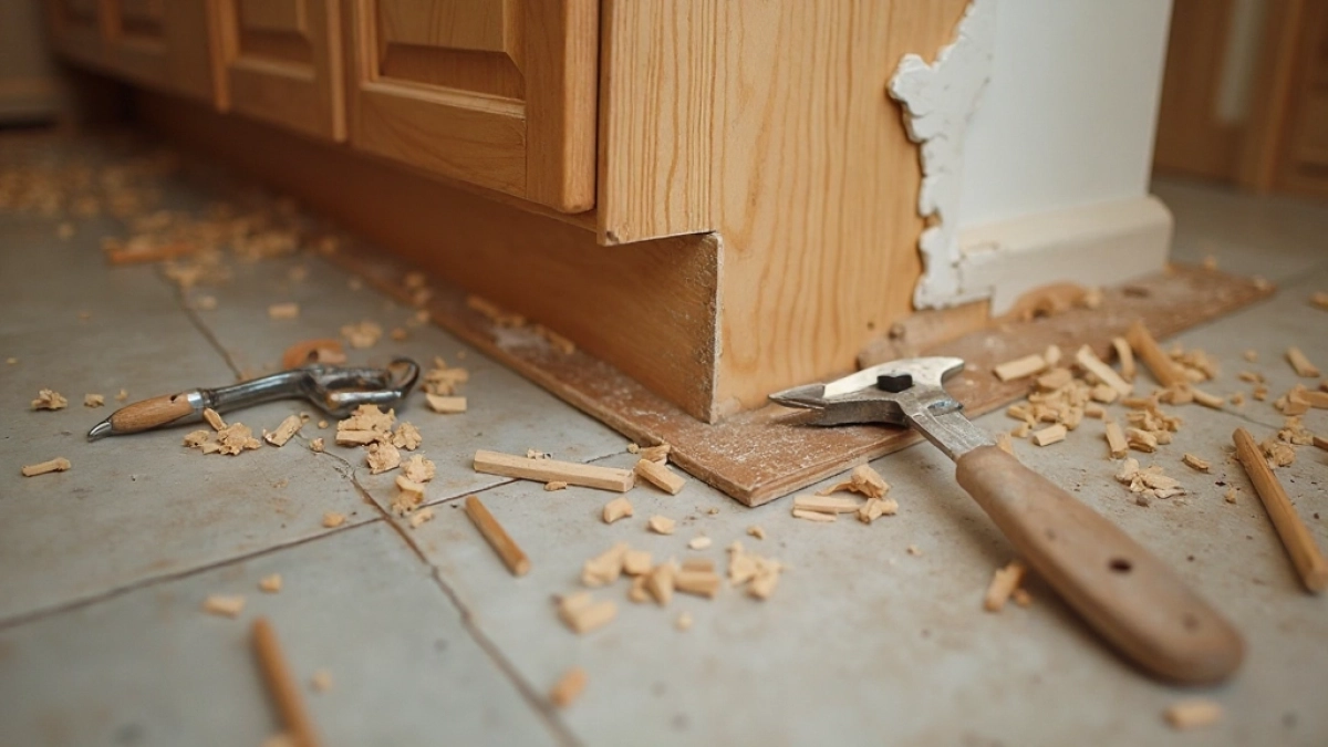 Wymiana paneli pod meblami kuchennymi